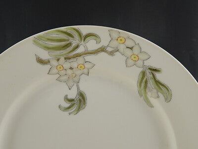 ANTICO PIATTO DA PORTATA ART NOUVEAU PORCELLANA GINORI DOCCIA NARCISI FINE 800