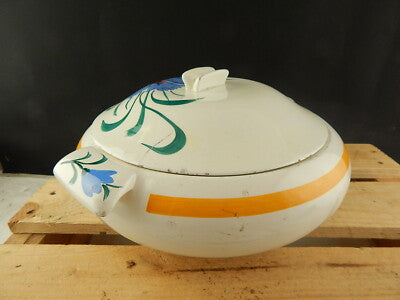 ANTICA ZUPPIERA CENTROTAVOLA CERAMICA RICHARD GINORI MONDOVÌ PONTI FIORDALISO