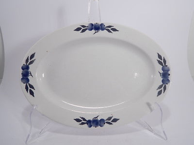 ANTICO PIATTO OVALE RAVIERA PORCELLANA CERAMICA VILLEROY&BOCH METTLACH FINE 1800
