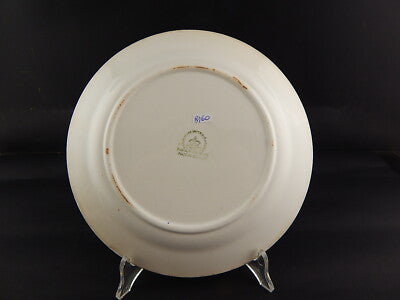 ANTICO PIATTO CERAMICA FINE 800 MANIFACTURE IMPERIALE ROYALE NIMY BLUE FLUTED ##