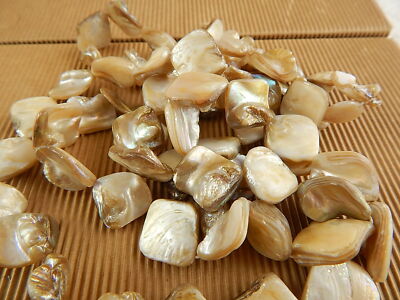 VINTAGE RARA LUNGA COLLANA SCARAMAZZE NATURALI MADREPERLA Circonferenza 125 cm.