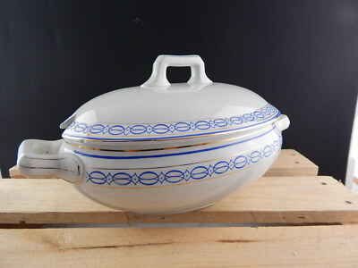 ANTICA 1930 ART DECO RARA ZUPPIERA CERAMICA FONTEBASSO TREVISO COLLEZIONE