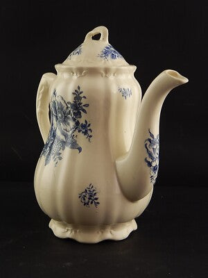 ART NOUVEAU ANTICA CAFFETTIERA CERAMICA BOCH FRERES LA LOUVRIERE DECORO RHODIA