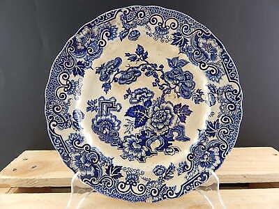 ANTICO 1930 RARO PIATTO CERAMICA RICHARD MILANO DECORO JAPON BIANCO BLU #3116