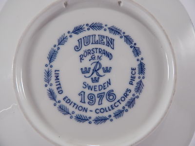 RORSTRAND PIATTO PORCELLANA NATALE 1976 PORCELAIN CHRISTMAS PLATE COLLEZIONE