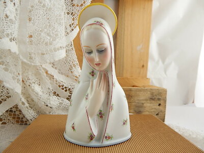 RARA STATUINA CERAMICA BUSTO MADONNA G.RONZAN TORINO EPIGONI LENCI ANNI '30