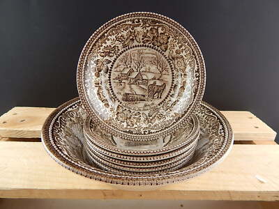 VINTAGE SERVIZIO MACEDONIA CERAMICA STAMPATA MANO ENGLISH IRONSTONE TABLEWARE