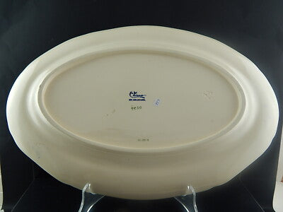 ANTICO VASSOIO RAVIERA DECORO CHINESE BIANCO BLU SOC CERAMICA RICHARD MILANO