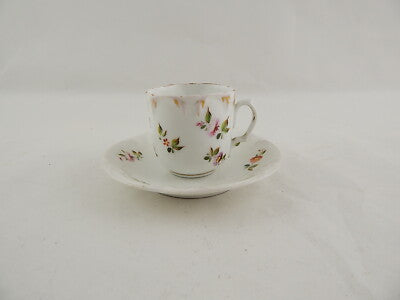 RARA VECCHIA PARIGI TAZZA+PIATTINO PORCELLANA DIPINTA MANO FINE 1700 VIEUX PARIS