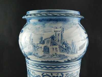 PORTA OMBRELLI BASTONI CERAMICA TORNIO DECORATO MANO ALBISOLA GIUSEPPE MAZZOTTI