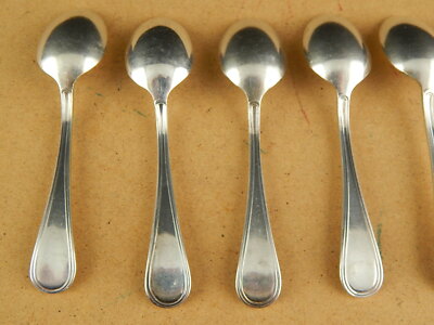 VINTAGE 6 CUCCHIAINI ARGENTATI BAGNO ARGENTO SILVER PLATED SANT'ANDREA CM. 14,5