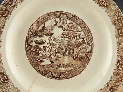 ANTICO VASSOIO PIATTO PORTATA COLLEZIONE WILLOW CERAMICA RICHARD MILANO