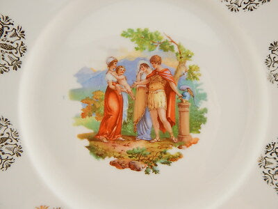 ANTICO PIATTO PORCELLANA HEINRICH SELB BAVARIA DIPINTO DI ANGELICA KAUFFMANN