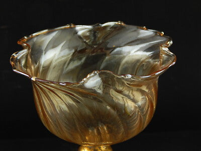 VINTAGE TIPETTO DEL DOGE CALICE MURANO VETRO SOFFIATO ARTISTICO COLLEZIONE #8561