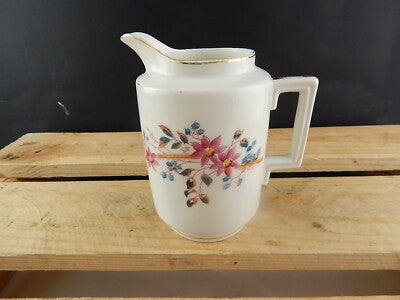 ANTICA LATTIERA BRICCO PORCELLANA ART NOUVEAU LIBERTY LIMOGES 900 FIORI FARFALLA