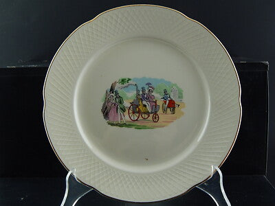 ANTICO RARO PIATTO SEMI PORCELLANA INGLESE OLD BRIDGE EARTHENWARE COLLEZIONE 272