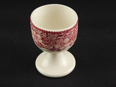 ANTICO PORTA UOVO SEMI-PORCELLANA INGLESE WEDGWOOD WOODLAND ROSSO