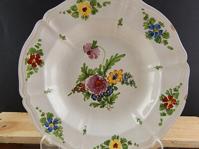 ANTICO 1946 PIATTO FONDO CERAMICA IMOLA TECNICA E DECORO SETTECENTO ITALIANO #7