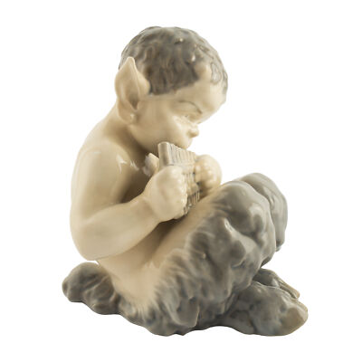 STATUINA PORCELLANA ROYAL COPENHAGEN "Fauno Suona Flauto di Pan" 1736 ORIGINALE