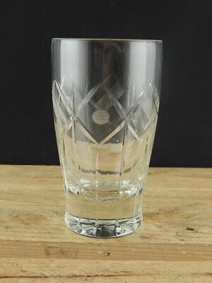 ANTICO BICCHIERE CRISTALLO PESANTE BIBITA TE' FREDDO MOLATO E INCISO