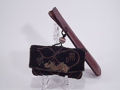 ANTICA BORSA GIAPPONESE TABACCO PORTA PIPA 1800 JAPANESE TOBACCO POUCH KISERU
