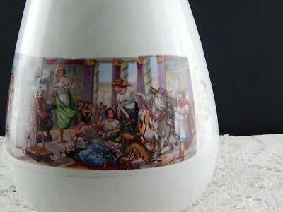 ANTICA BROCCA VERSATOIO CERAMICA RICHARD MILANO DECORO STILE IMPERO DEL 1929