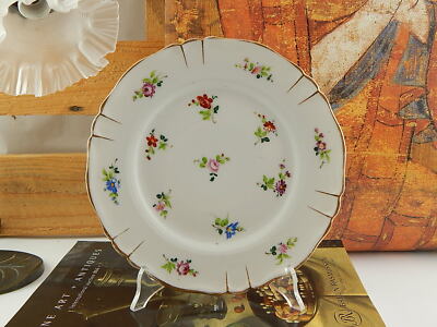 ANTICO RARO PIATTO PORCELLANA IMPERO VECCHIA PARIGI DIPINTO POLICROMO PRIMO 800