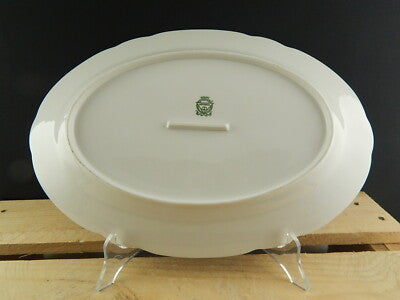 ANTICO ART DECO PIATTO OVALE PORCELLANA ARGENTO VERBANO LAVENO 1935 ANDLOVITZ