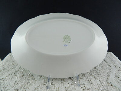 ANTICA RAVIERA VASSOIO PIATTO OVALE CERAMICA BIANCA PROFILO ORO LAVENO REVELLI