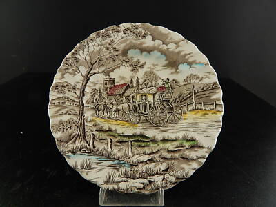 PIATTO CERAMICA VINTAGE ROYAL MAIL BY MYOTT STAFFORDSHIRE ENGLAND STAMPA A MANO