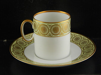 TAZZA PORCELLANA BIANCA VERDE E ORO ROSENTHAL THOMAS IVORY BAVARIA STILE IMPERO