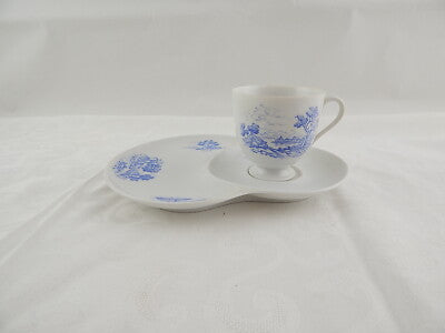 VINTAGE TEA CUP TENNIS SAUCER FURSTENBERG GERMANY TAZZA TE' E PIATTO PORCELLANA