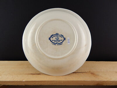 SWINNERTONS THE FERRY ANTICA CIOTOLA CERAMICA PORTA BONBONS BIANCA BLU