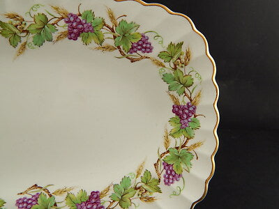 ANTICO 1939 PIATTO VASSOIO SANDWICH SEMI PORCELLANA J. & G. MEAKIN TRALCI UVA