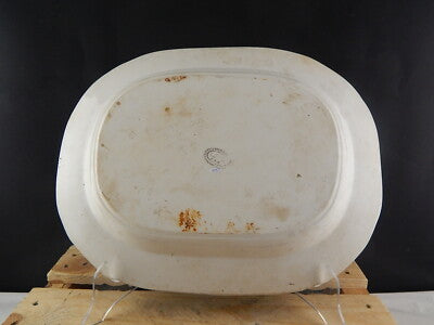 ANTICO 1850 GRANDE VASSOIO EPOCA VITTORIANA CERAMICA LOCKHART & ARTHUR SCOZIA