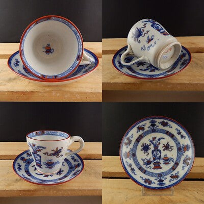 ANTICO 1850 SET PORCELLANA TAZZA E PIATTO MINTON STOKE STAFFORDSHIRE WOODSEAT