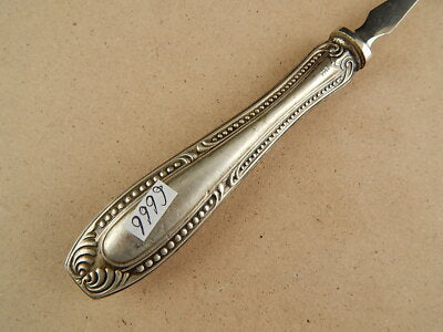 ANTICA LIBERTY FORCHETTA DA SERVIZIO MANICO IN LAMINA ARGENTO PUNZONE 800