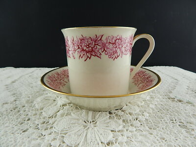 ANTICA PREZIOSA PORCELLANA MANIFATTURA TEDESCA GRAND KRONE PORZELLAN TAZZA TÈ