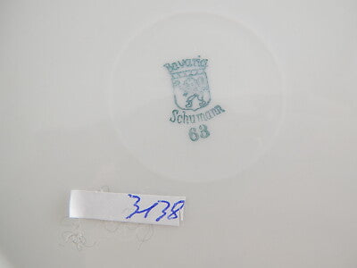 ANTICO ART NOUVEAU PREZIOSO PIATTO TRAFORATO PORCELLANA SCHUMANN 1920 BAVARIA #