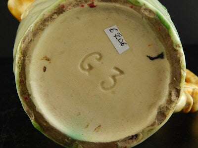 ANTICA ART NOUVEAU BROCCA CARAFFA BARBOTINE CERAMICA STILE D’ONNAING FRANCIA