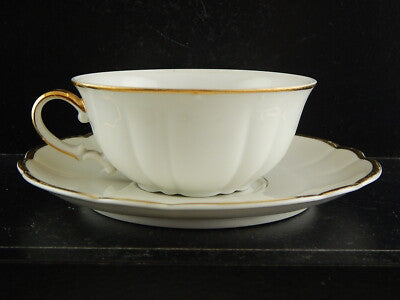 ANTICA ART DECO TAZZA TE' PORCELLANA BIANCA ORO VERBANO LAVENO 1935 ANDLOVIZ