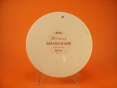 PLACCA DEL MESE CERAMICA NYMOLLE COPENHAGEN DI BJORN WIMBLAD FEBBRAIO "Maskerade