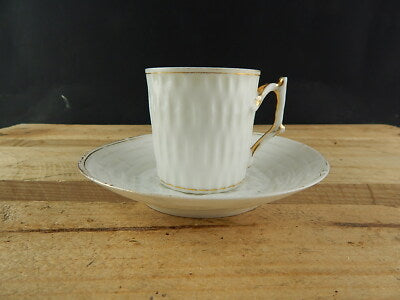PREZIOSA RARA TAZZINA PORCELLANA BIANCA E ORO COLLEZIONE LIMOGES PRIMA META' 800