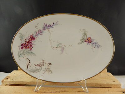 VINTAGE WINTERLING VASSOIO PIATTO OVALE PORTATA PORCELLANA DIPINTO MANO #5331