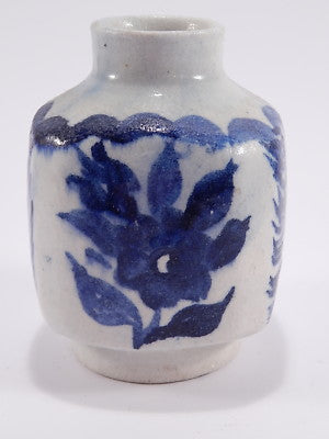 VINTAGE VASO GRES CERAMICA BLU COBALTO HAND MADE FAIENCE VASE FISH COLLEZIONE