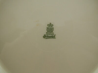 ANTICO SERVIZIO TAVOLA 6 PIATTI PIANI PORCELLANA HEINRICH &CO SELB BAVARIA