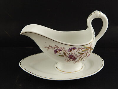 ANTICA HAVILAND LIMOGES SALSIERA PORCELLANA FINE 800 ART NOUVEAU DECORO FIORI