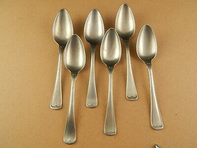 SET 6 CUCCHIAI ANTICHI ALPACCA ARGENTONE BERENDORF MILANO FINE 800
