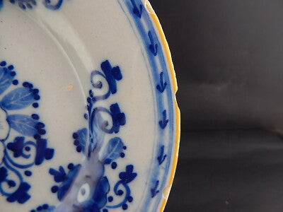ANTICO PREZIOSO RARISSIMO PIATTO CERAMICA DELFT INIZIO XVIII SECOLO MUSEALE 8234