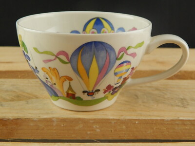 VINTAGE PORCELLANA VILLEROY&BOCH TAZZA DISEGNO MONGOLFIERA